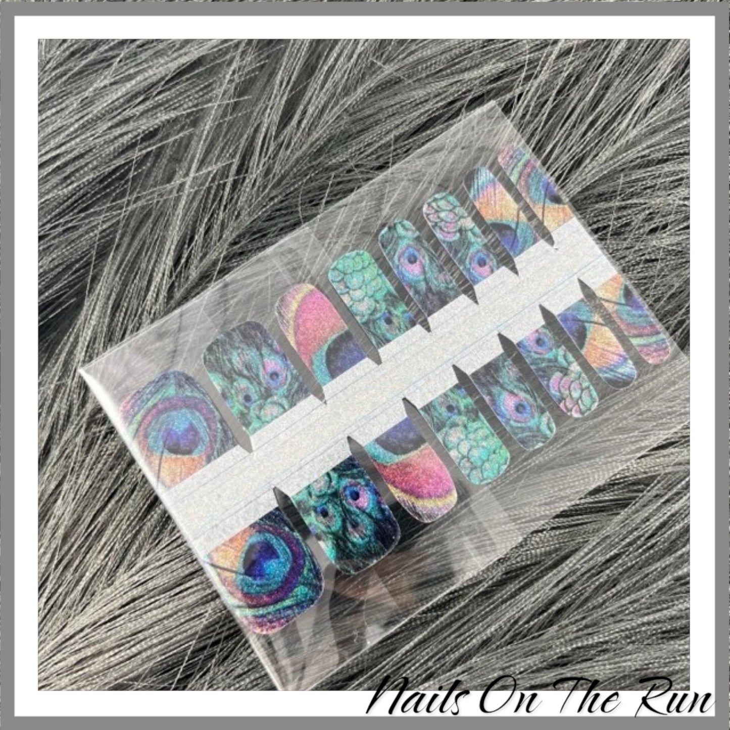 Peacock Feather Sparkle Toe Wraps