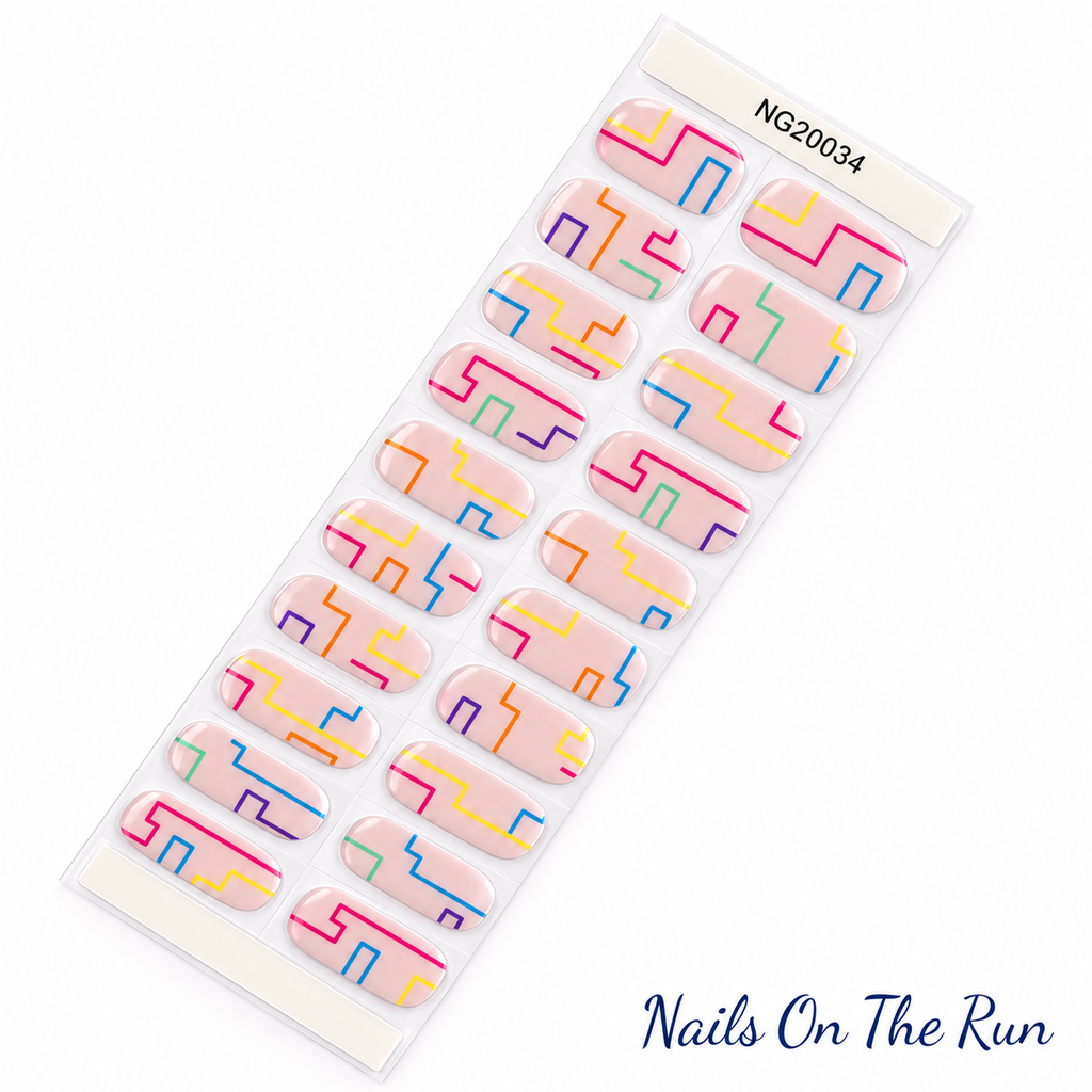 Semi Cured Gel Nail Wraps 344 | Salon Finish Nail Wraps UK - £5.00