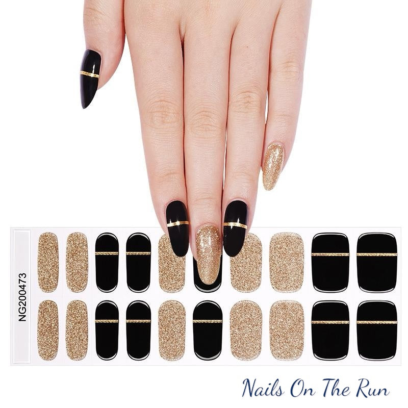 Semi Cured Gel Nail Wraps 473 | Salon Finish Nail Wraps UK