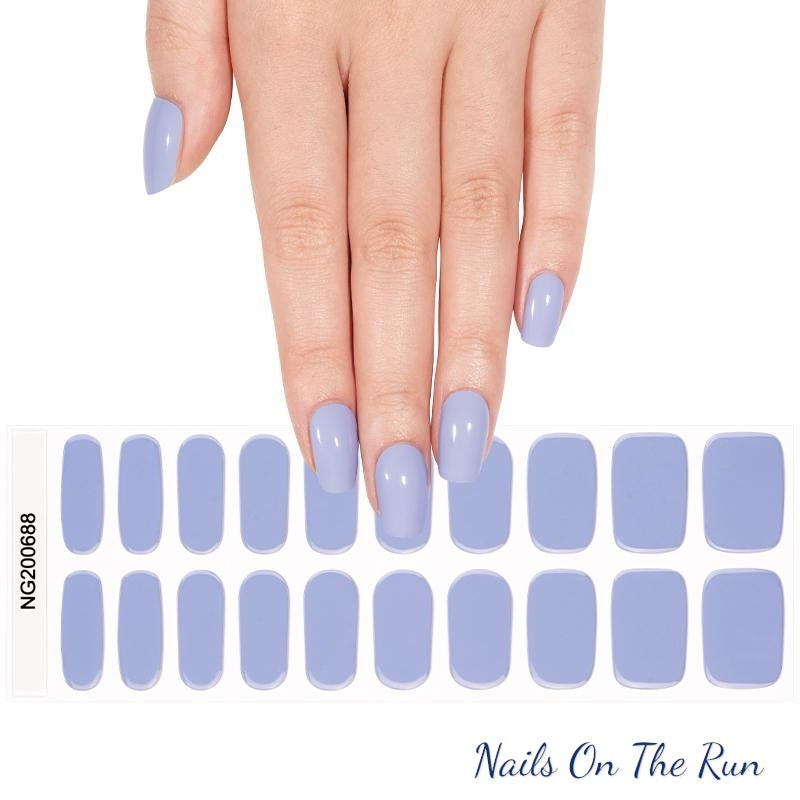 Semi Cured Gel Nail Wraps 688 | Salon Finish Nail Wraps UK (Lavender in Colour)