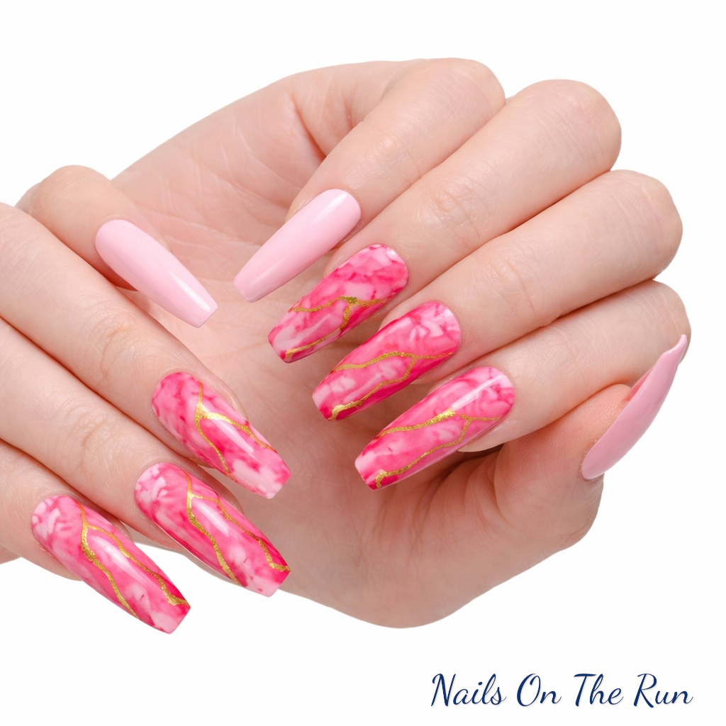 Press On Nails PON001 | Coffin Long False Nails UK