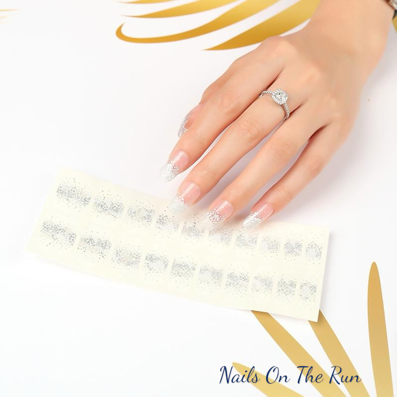 Nail Polish Wraps JK049 | Easy Apply Nail Stickers UK - CLEAR BACKGROUND