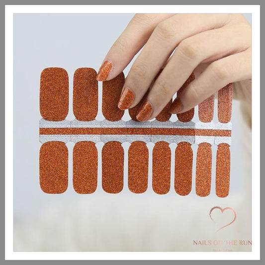 Dark Orange Gold Glitter