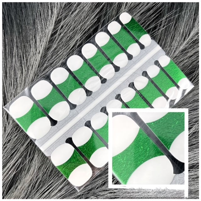 Green Shimmer Nail Tips - £2.00
