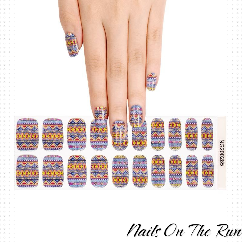 Semi Cured Gel Nail Wraps 285 | Salon Finish Nail Wraps UK