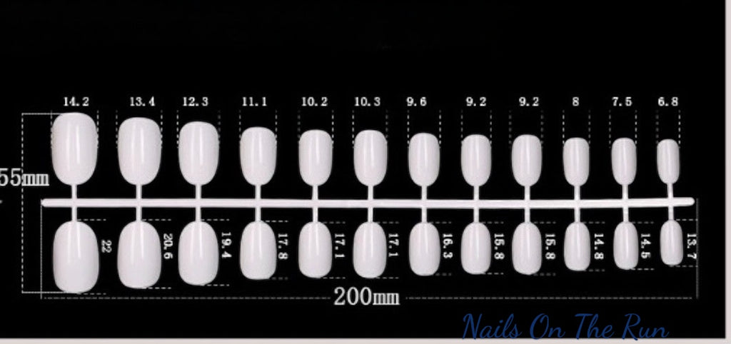 Press On Nails PON004 | Round Edge Short False Nails UK