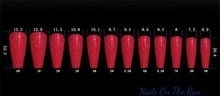 Press On Nails PON010 | Coffin Long False Nails Uk