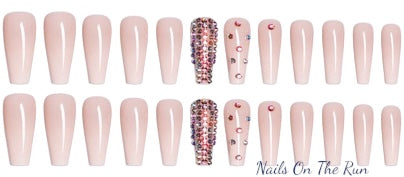 Press On Nails PON010 | Coffin Long False Nails Uk