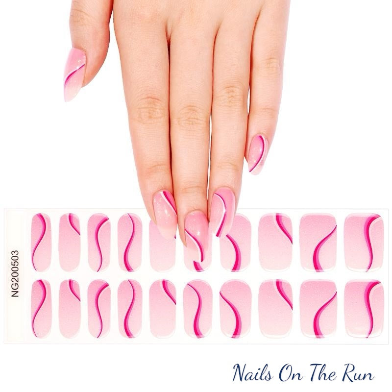 Semi Cured Gel Nail Wraps 503 | Salon Finish Nail Wraps UK