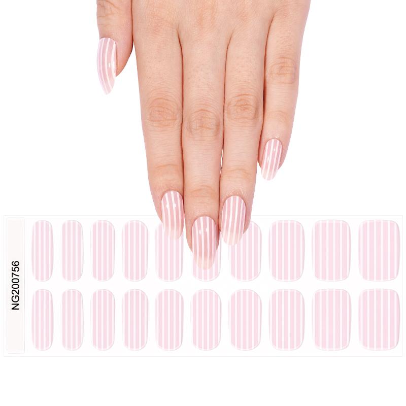 Semi Cured Gel Wraps 756 | Salon Finish Nail Wraps UK - Part Translucent