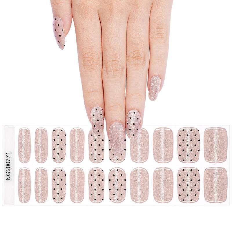 Semi Cured Gel Wraps 771 | Salon Finish Nail Wraps UK - Part Translucent