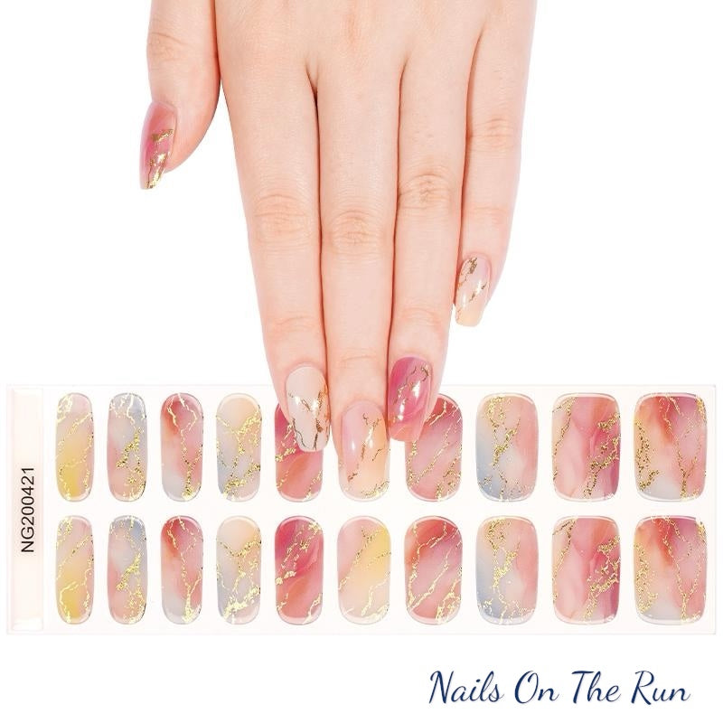 Semi Cured Gel Nail Wraps 421 | Salon Finish Nail Wraps UK