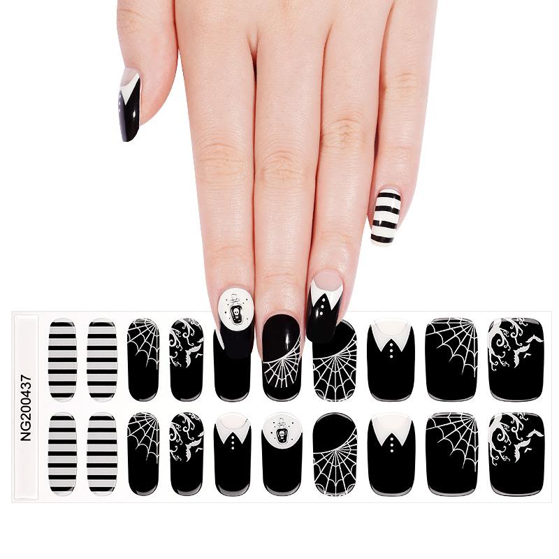 Semi Cured Gel Wraps 437 | Salon Finish Nail Wraps UK - HALLOWEEN