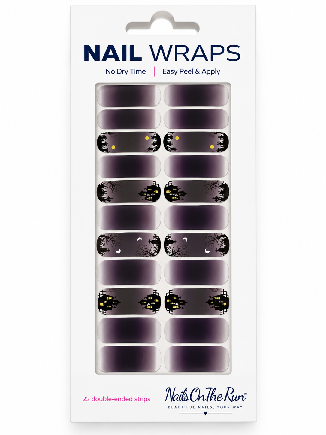 Nail Polish Wraps JK2041 | Easy Apply Nail Stickers UK - HALLOWEEN