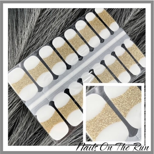 Gold Glitter Nail Tips