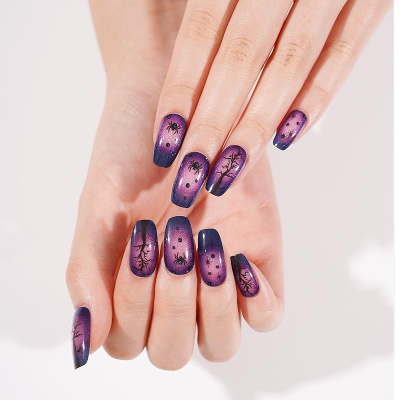 Semi Cured Gel Wraps 436 | Salon Finish Nail Wraps UK - HALLOWEEN