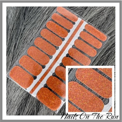 Dark Orange Gold Glitter