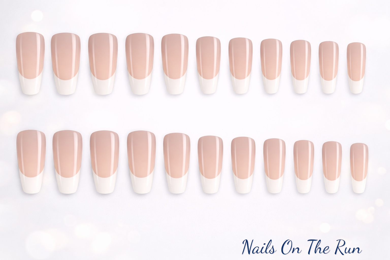 Press On Nails PON002 | Coffin Medium False Nails UK