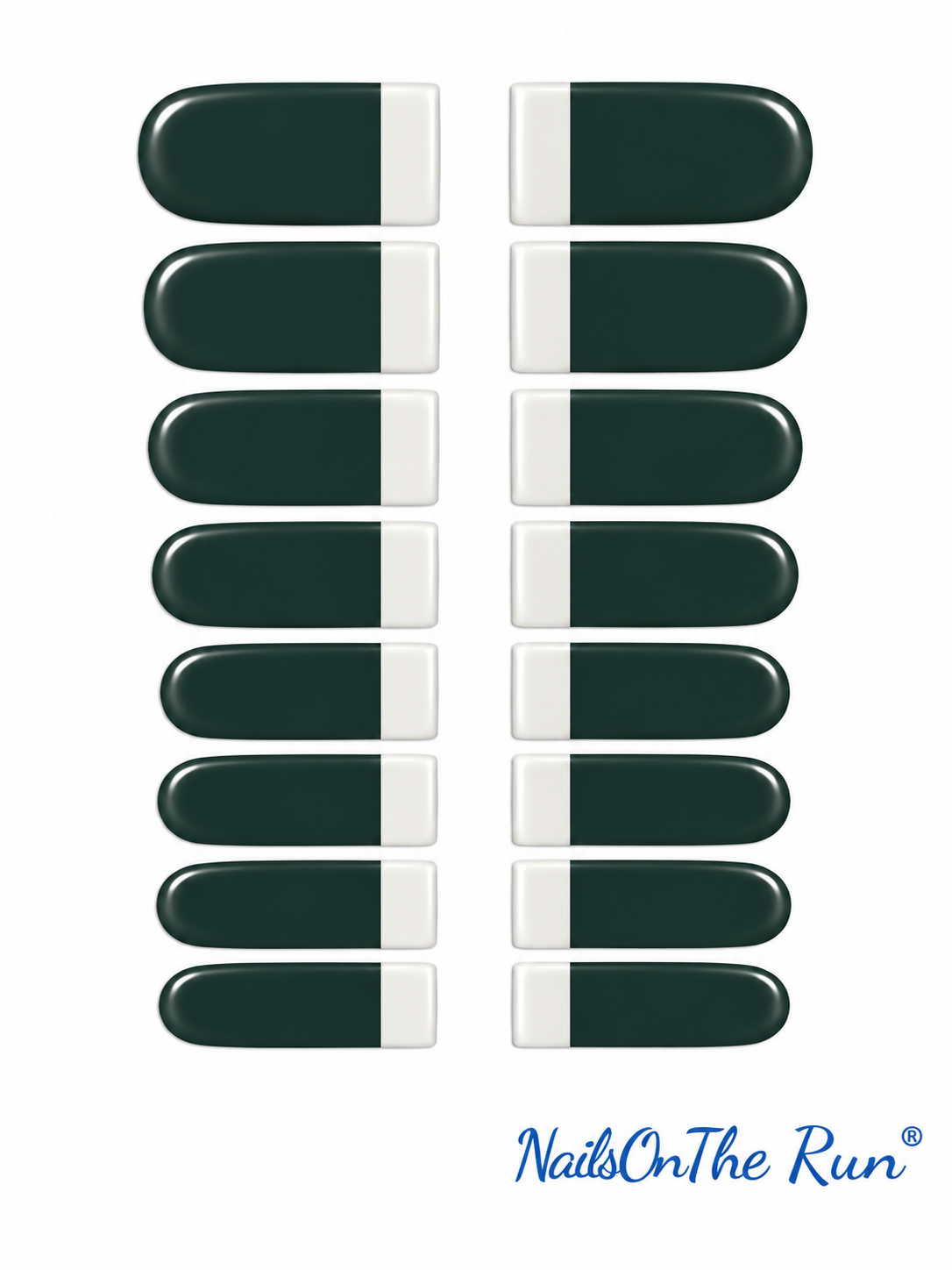 Nail Polish Toe Wraps T47 - Dark Green