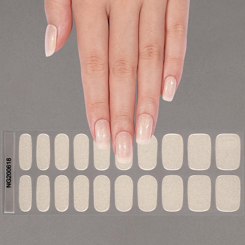 Semi Cured Gel Wraps 618 | Salon Finish Nail Wraps UK - Translucent