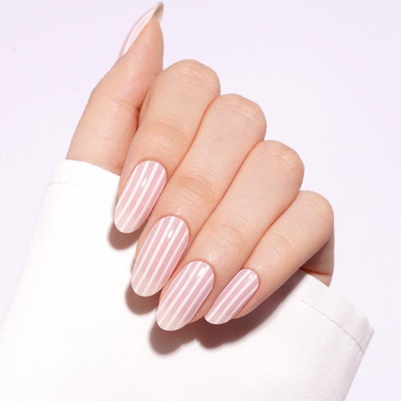 Semi Cured Gel Wraps 756 | Salon Finish Nail Wraps UK - Part Translucent
