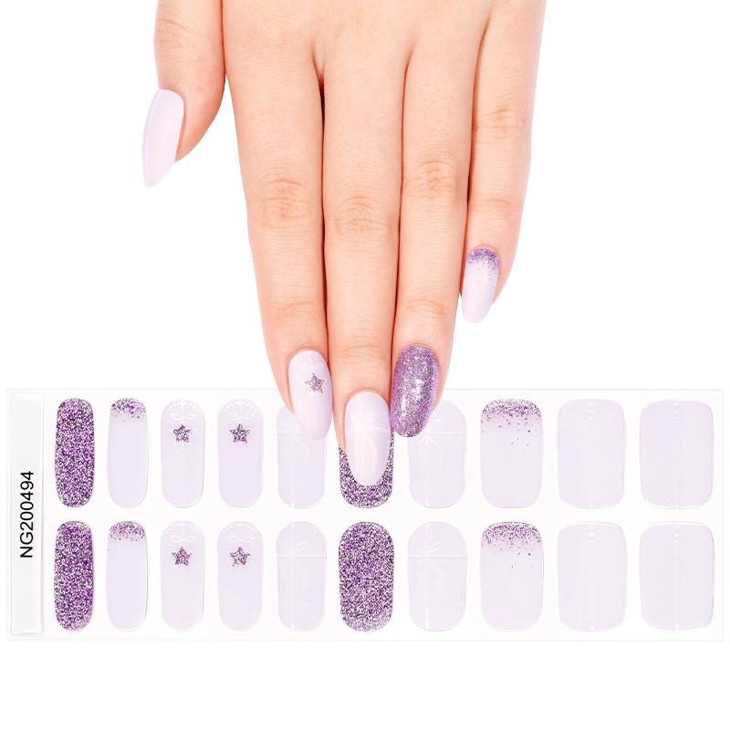 Semi Cured Gel Wraps 494 | Salon Finish Nail Wraps UK