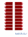 Nail Polish Toe Wraps T38 - Red Glitter