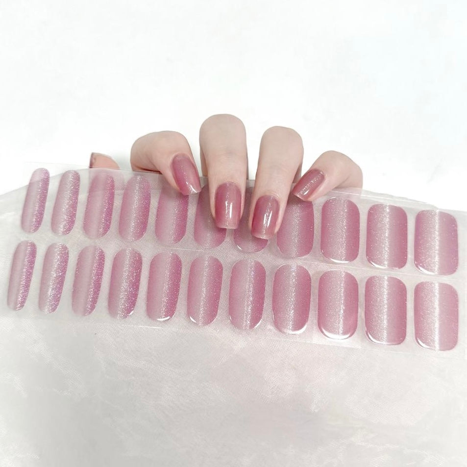 Gel Nail Wraps G220 | No Cure Gel Polish Nail Wraps UK - Cats Eye Effect
