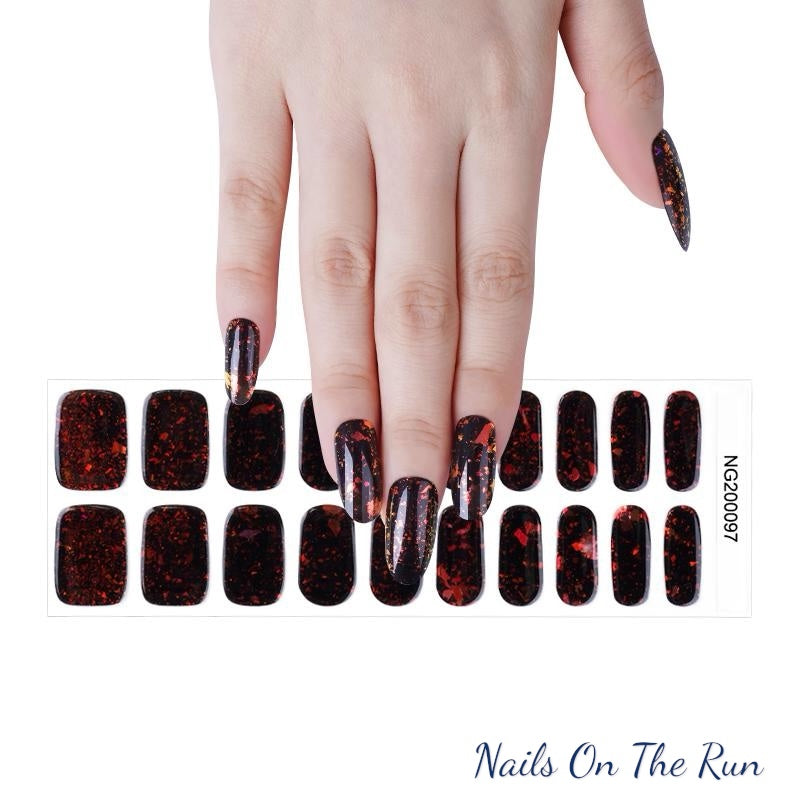 Semi Cured Gel Nail Wraps 097 | Salon Finish Nail Wraps Uk