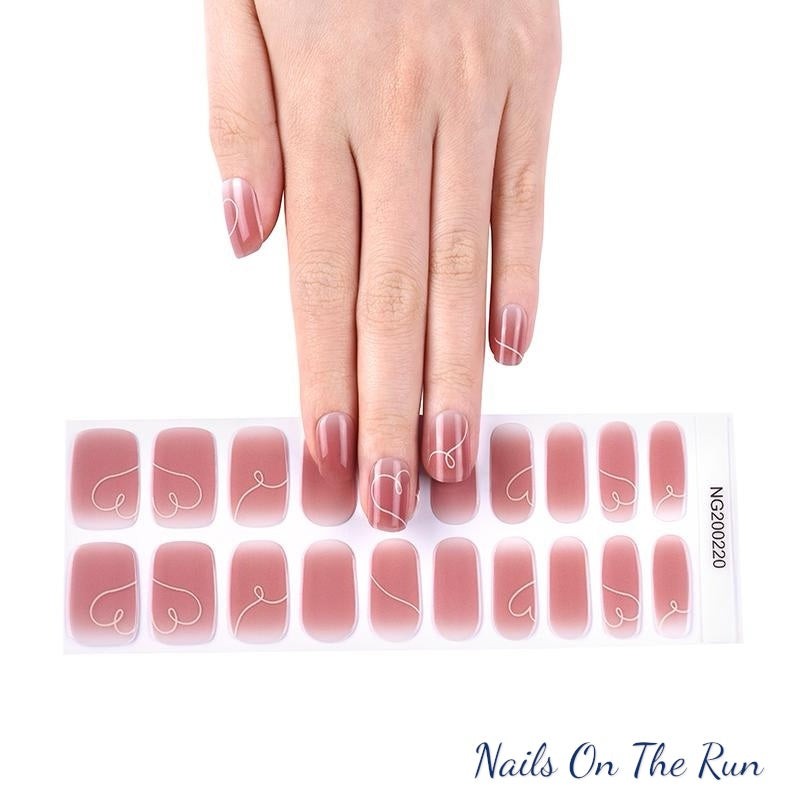 Semi Cured Gel Nail Wraps 220 | Salon Finish Nail Wraps UK