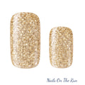 Gel Nail Wraps G021 | No Cure Gel Polish Nail Wraps UK - NOT FULL GLITTER COVER - CLEAR BACKGROUND