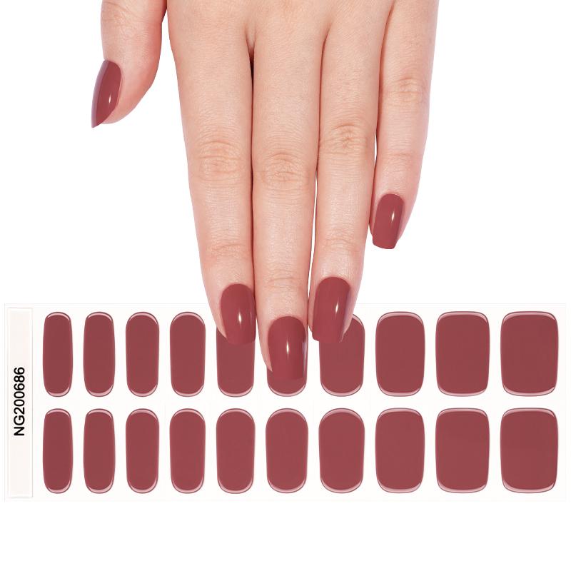 Semi Cured Gel Wraps 686 | Salon Finish Nail Wraps UK