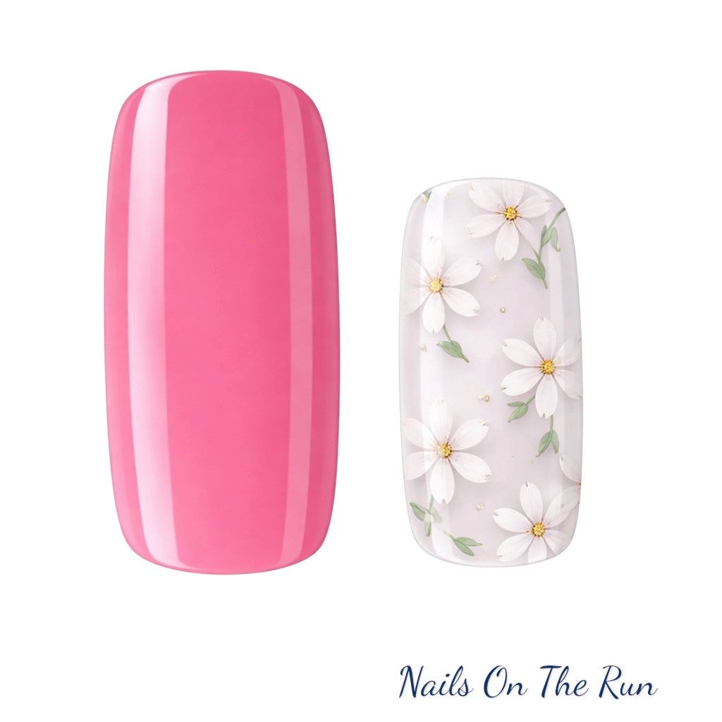 Semi Cured Gel Nail Wraps 599 | Salon Finish Nail Wraps UK - CLEAR BACKGROUND