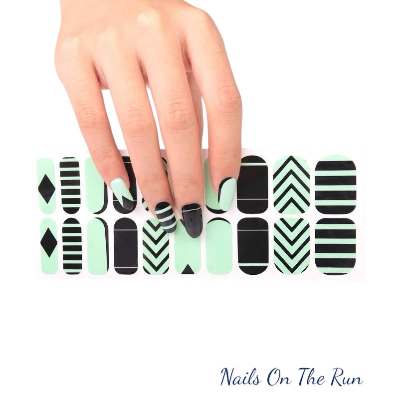 Nail Polish Wraps JK064 | Easy Apply Nail Stickers UK