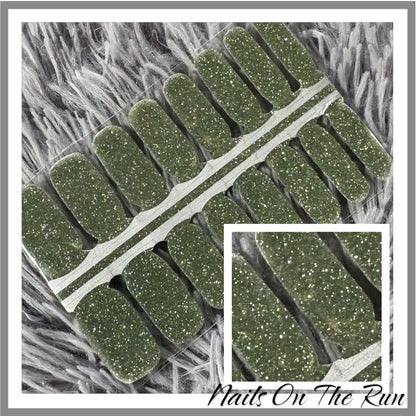 Olive Green Glitter