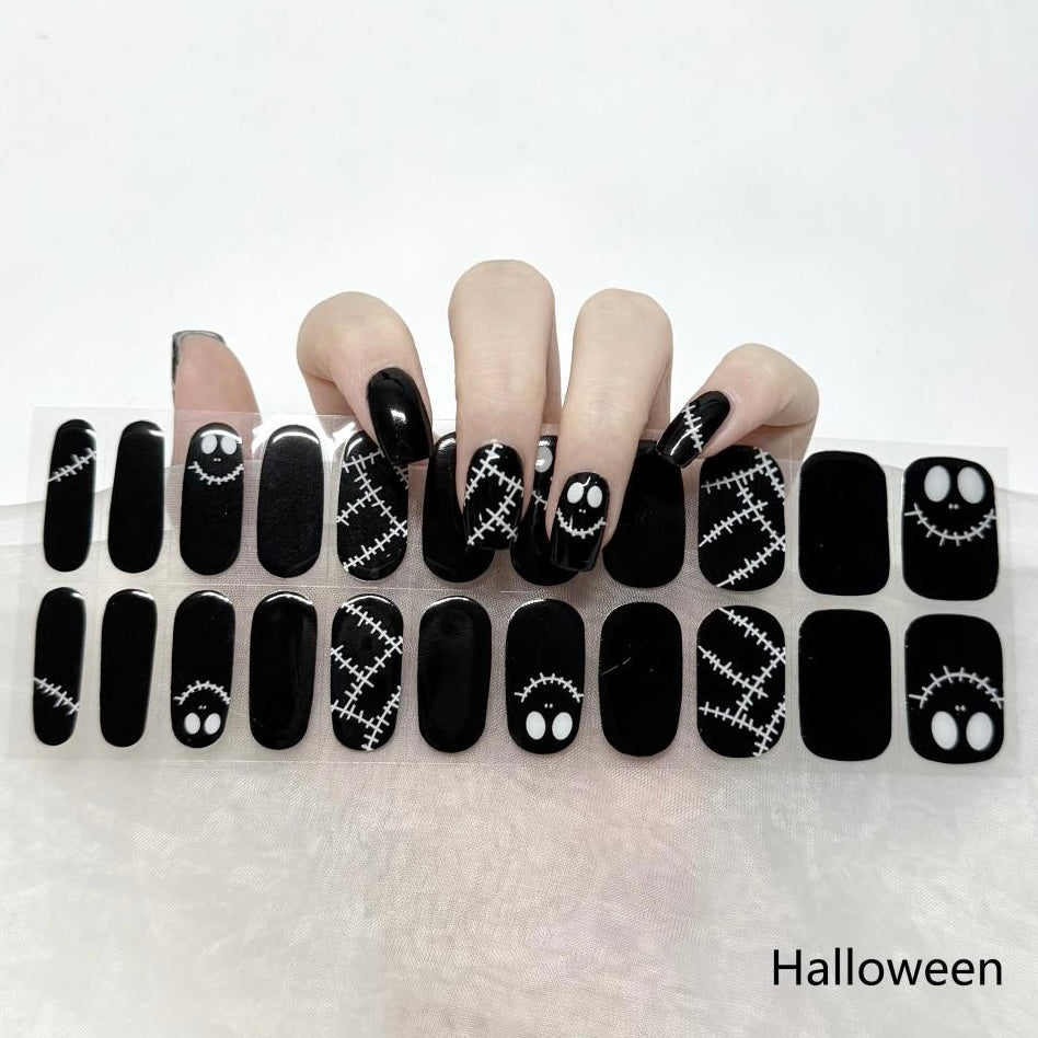 Gel Nail Wraps G200 | No Cure Gel Polish Nail Wraps UK - HALLOWEEN - Glow In The Dark