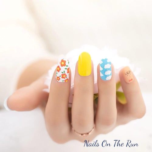 Nail Polish Wraps JK006 | Easy Apply Nail Stickers UK