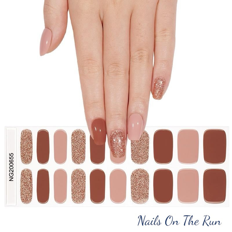 Semi Cured Gel Nail Wraps 655 | Salon Finish Nail Wraps Uk