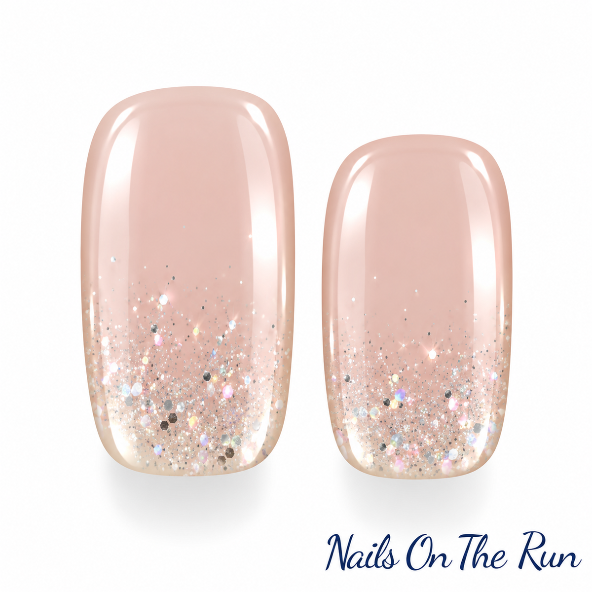 Gel Nail Wraps G075 | No Cure Gel Polish Nail Wraps UK - SLIGHT SPARKLE WITH CLEAR BACKGROUND