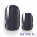 Nail Polish Wraps JK072 | Easy Apply Nail Stickers UK - Dark Grey