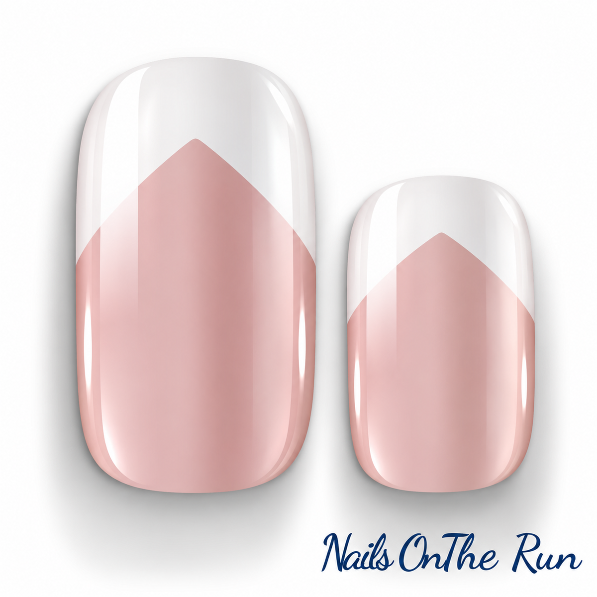 Nail Polish Wraps JK116 | Easy Apply Nail Stickers UK - Clear Background with White Tip