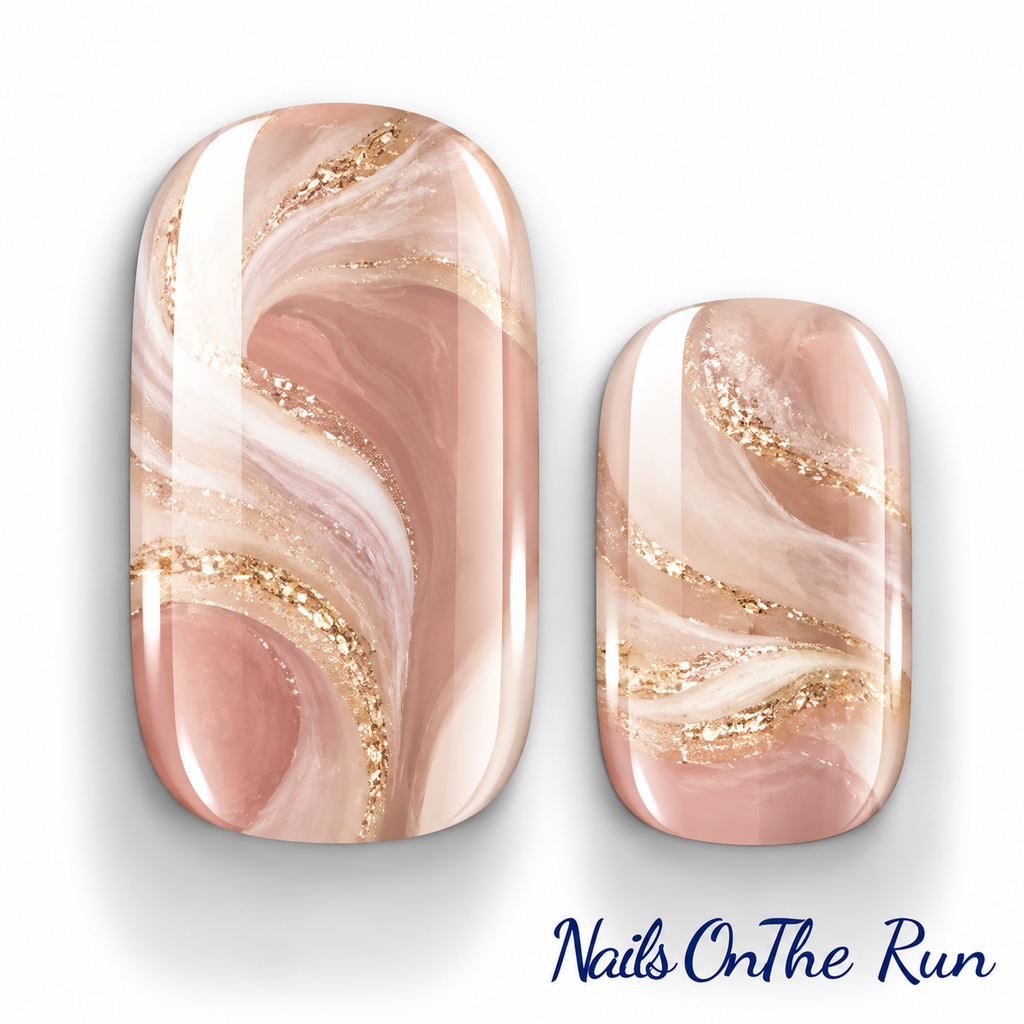 Nail Polish Wraps JK160 | Easy Apply Nail Stickers UK - Darker Pink than shown in photo
