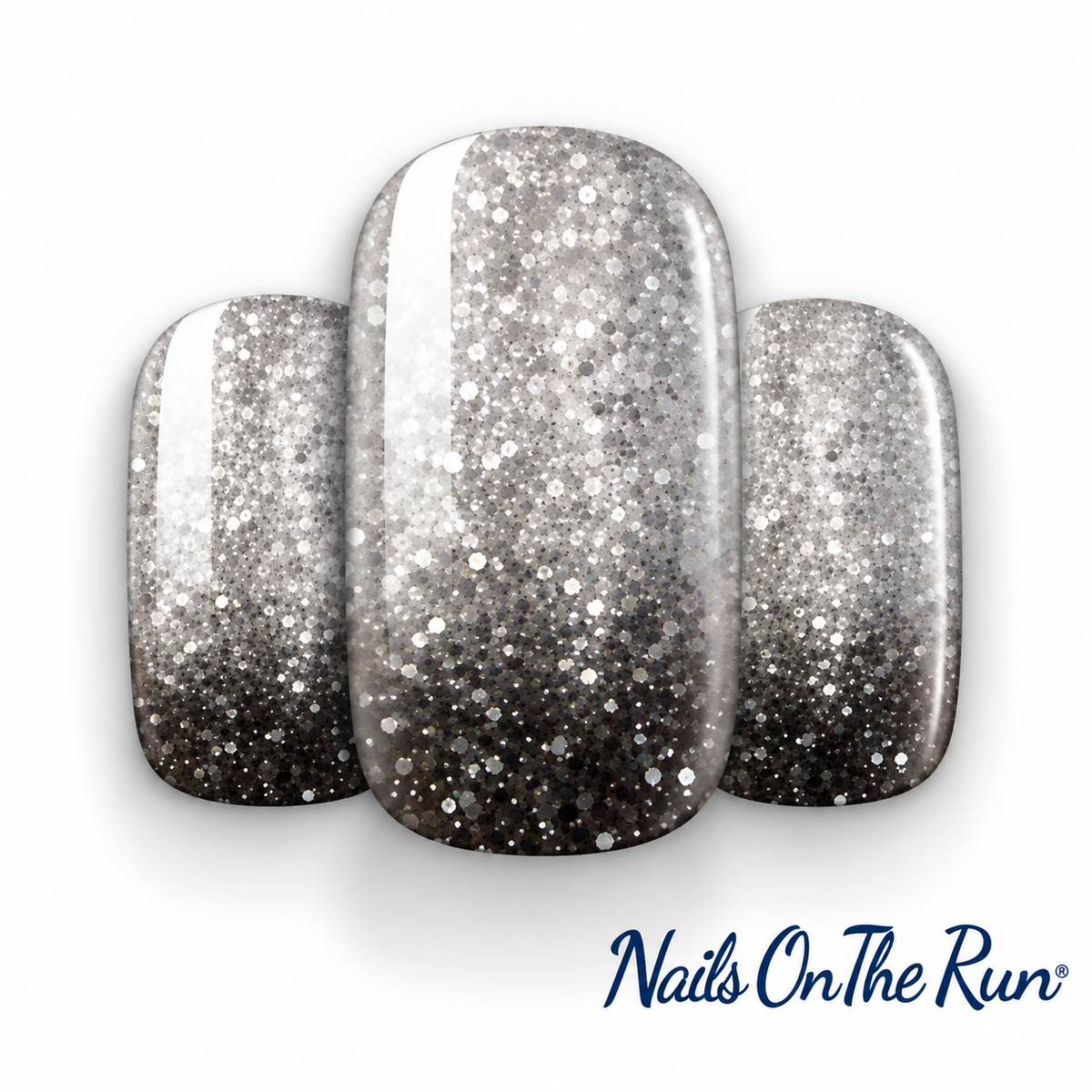 Nail Polish Wraps JK2132 | Easy Apply Nail Stickers UK - Glitter Ombre