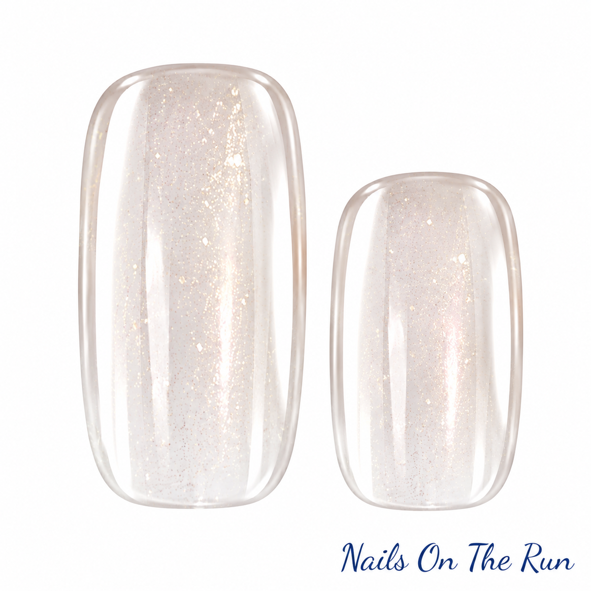 Semi Cured Gel Wraps 168 | Salon Finish Nail Wraps UK - Clear with slight shimmer/sparkle