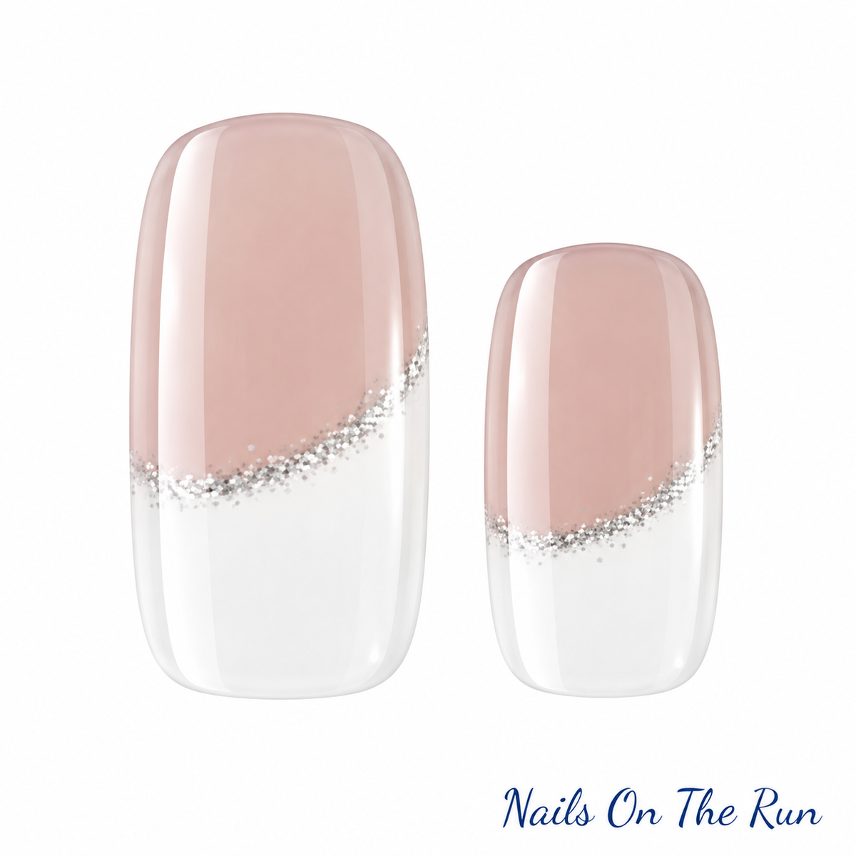 Gel Polish Wraps G140 | No Cure Gel Polish Wraps UK - Clear with White Tip