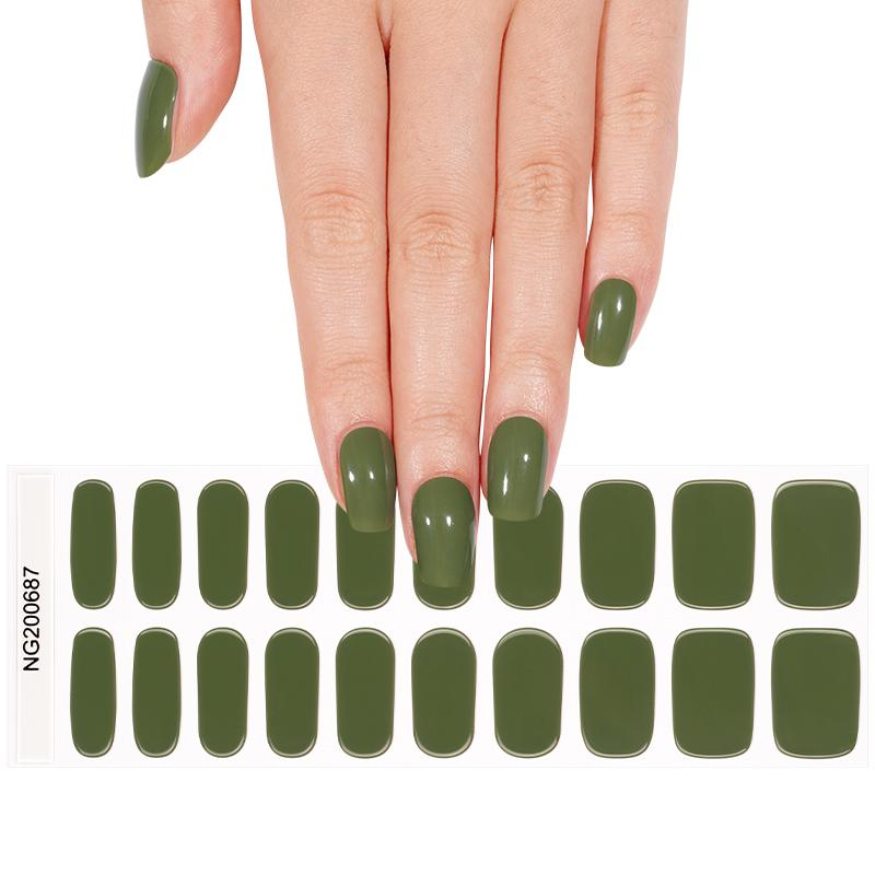 Semi Cured Gel Wraps 687 | Salon Finish Nail Wraps UK