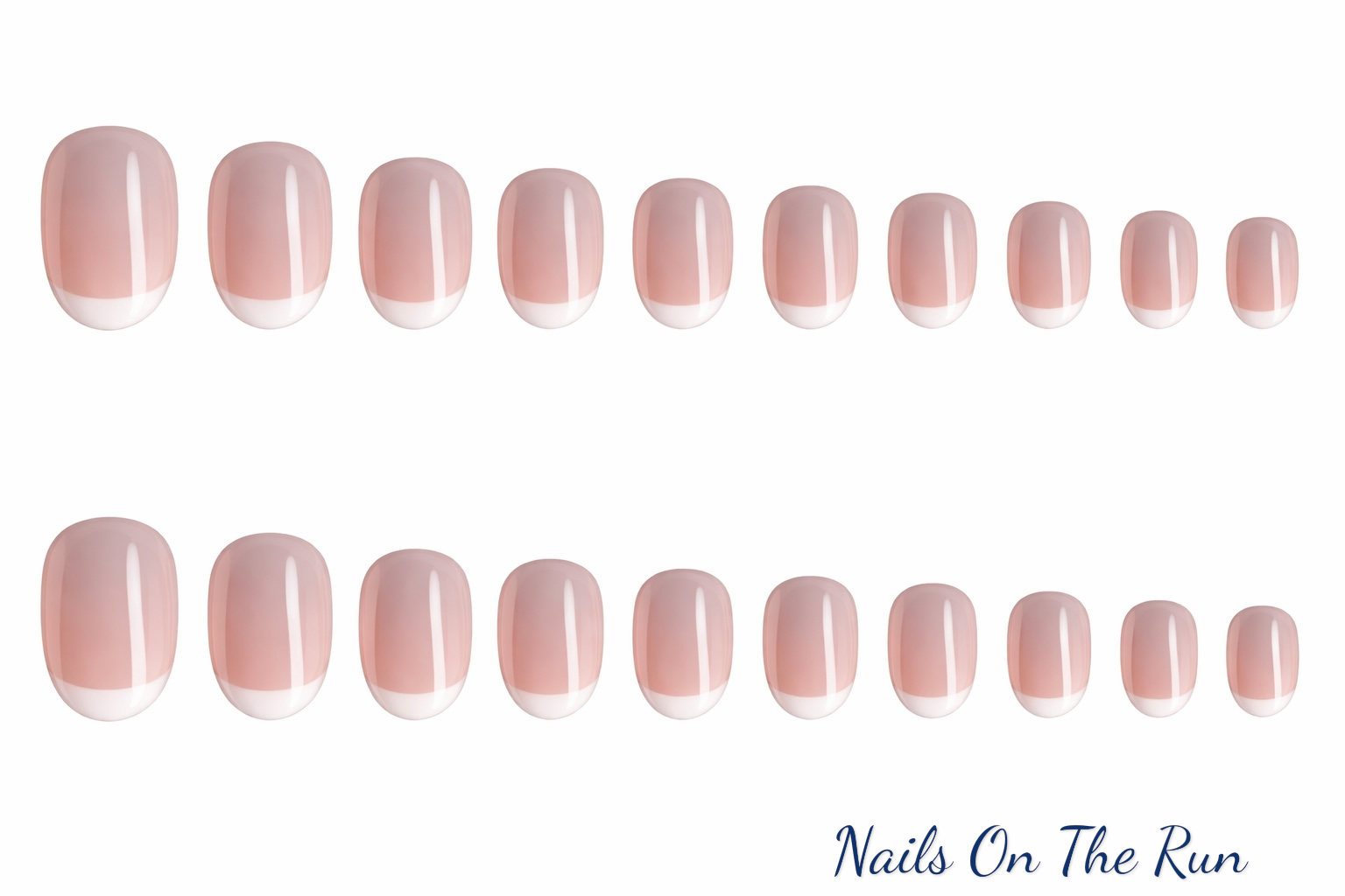 Press On Nails PON004 | Round Edge Short False Nails UK