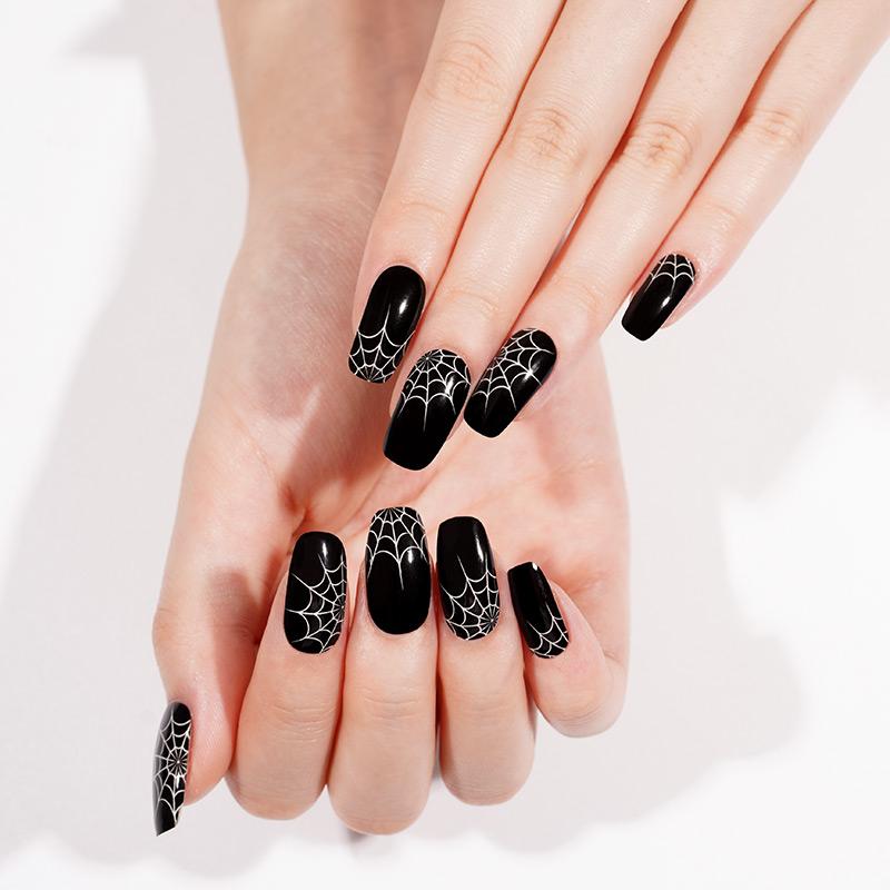 Semi Cured Gel Wraps 327 | Salon Finish Nail Wraps UK - HALLOWEEN