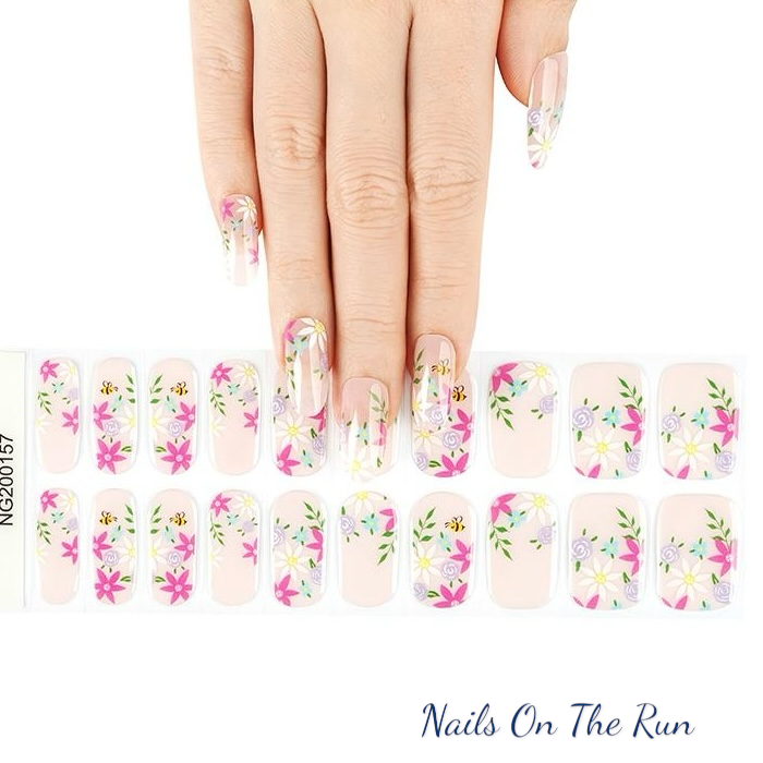Semi Cured Gel Nail Wraps 157 | Salon Finish Nail Wraps UK