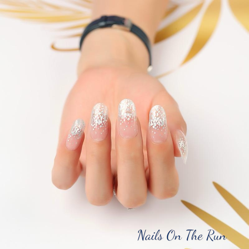 Nail Polish Wraps JK049 | Easy Apply Nail Stickers UK - CLEAR BACKGROUND
